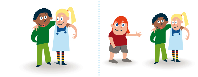 Niña obesa pide ser amiga de otros dos niños